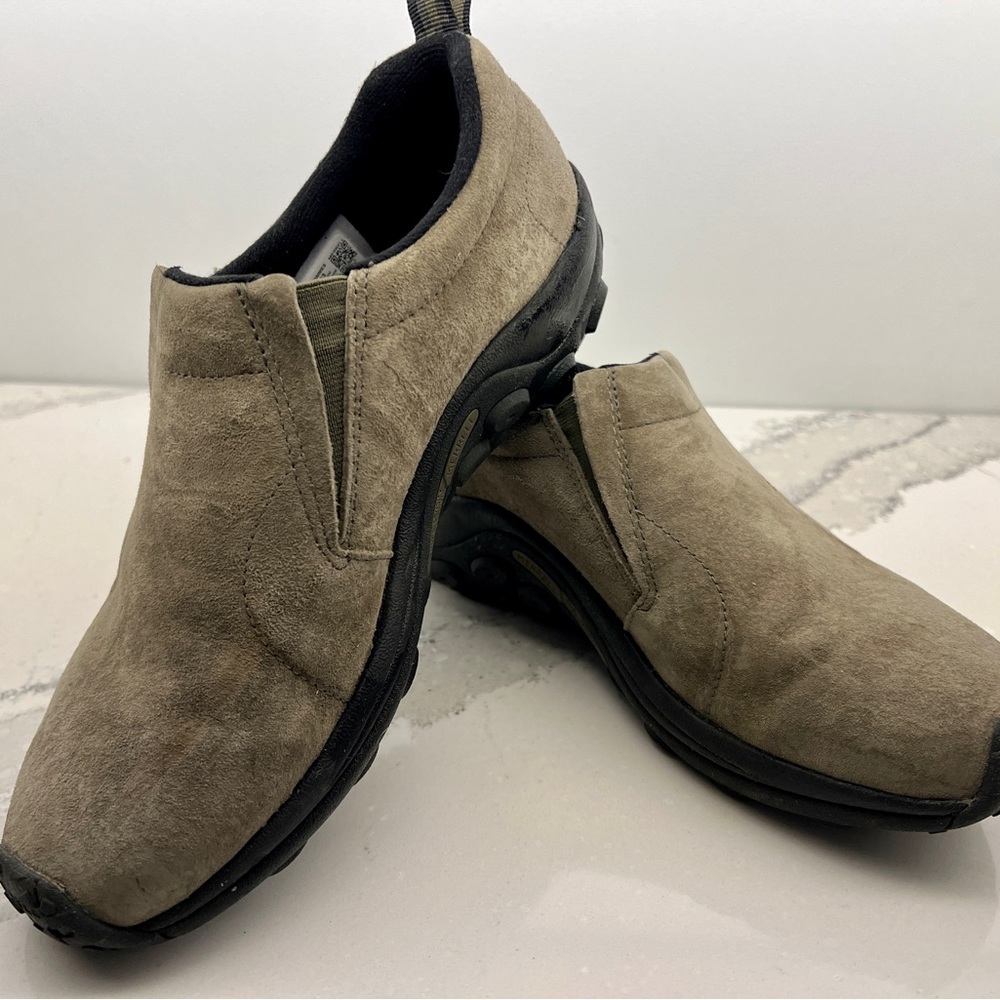 Merrell Jungle Mocs. Men’s size 7.5. Dusty Olive Suede.